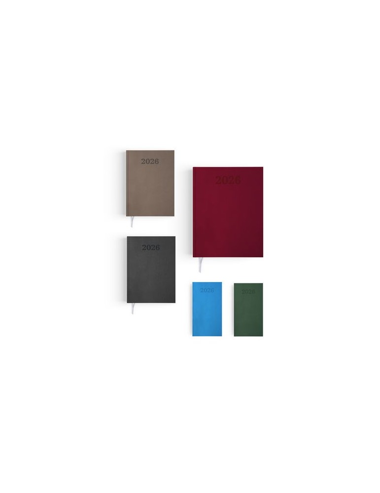 AGENDA EMBOITE PREMIUM 2026 - MINI 90 x 165 mm - COUVERTURE ANTHRACITE - SANS MARQUAGE