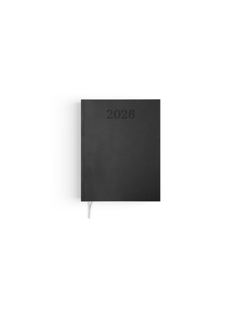 AGENDA EMBOITE PREMIUM 2026 - MINI 90 x 165 mm - COUVERTURE ANTHRACITE - SANS MARQUAGE