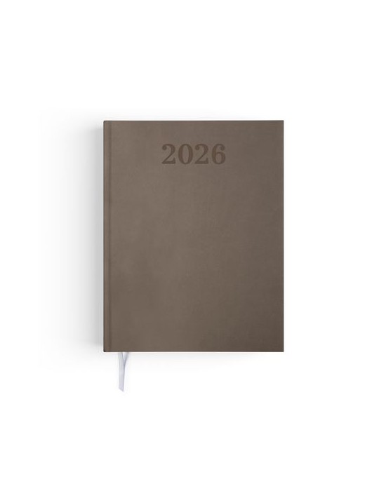 AGENDA EMBOITE PREMIUM 2026 - MINI 90 x 165 mm - COUVERTURE ANTHRACITE - SANS MARQUAGE