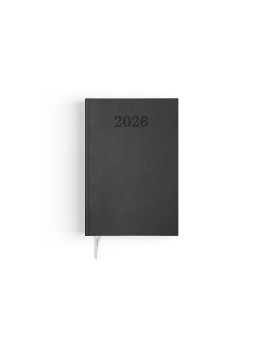AGENDA EMBOITE PREMIUM 2026 - MINI 90 x 165 mm - COUVERTURE ANTHRACITE - SANS MARQUAGE