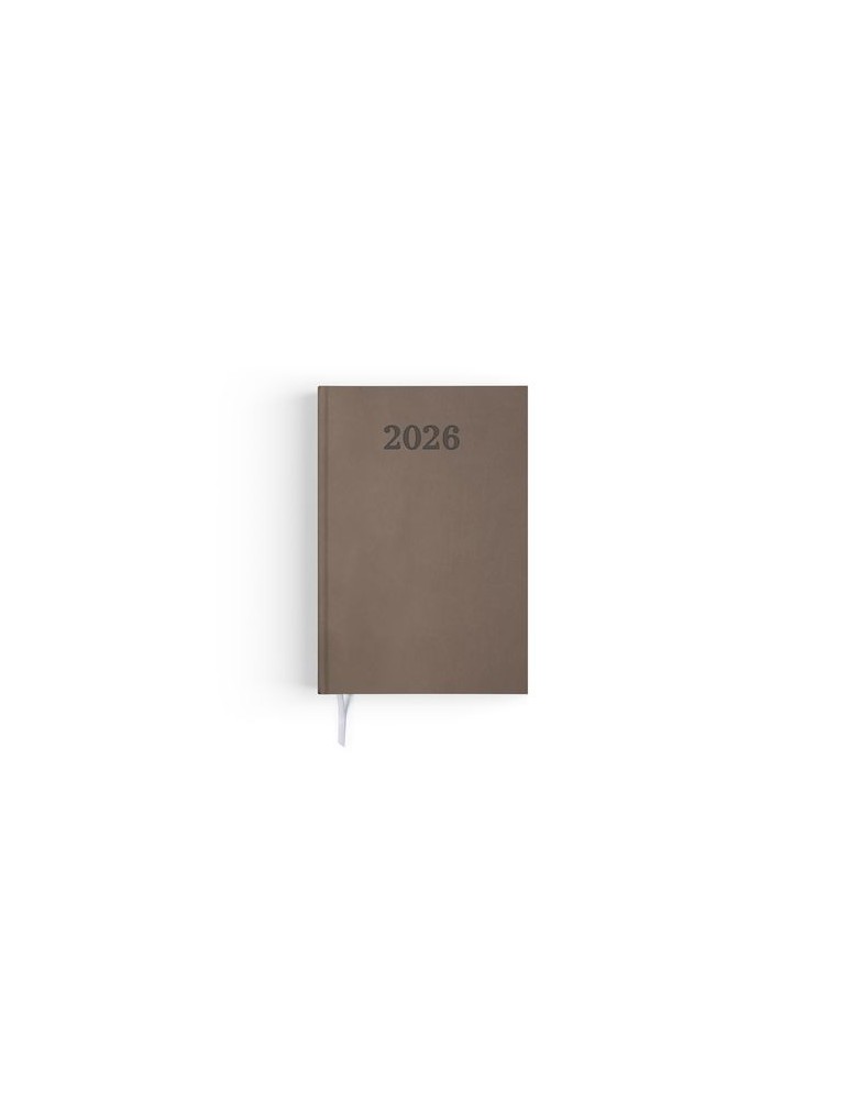 AGENDA EMBOITE PREMIUM 2026 - MINI 90 x 165 mm - COUVERTURE ANTHRACITE - SANS MARQUAGE