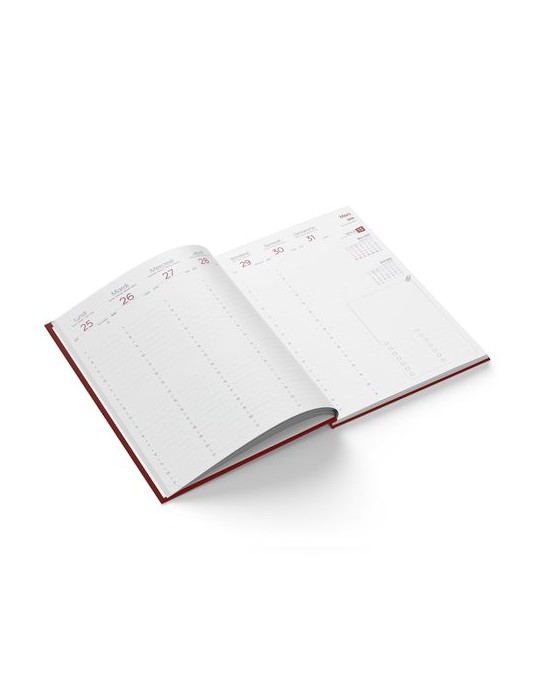 AGENDA EMBOITE PREMIUM 2026 - MINI 90 x 165 mm - COUVERTURE ANTHRACITE - SANS MARQUAGE