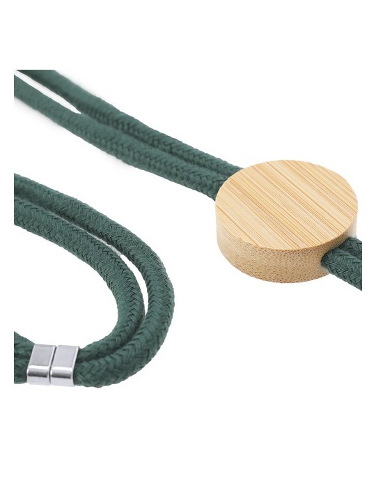 Lanyard Support Thorne Matières : bambou Couleurs : rouge goodies publicitaire événementiel