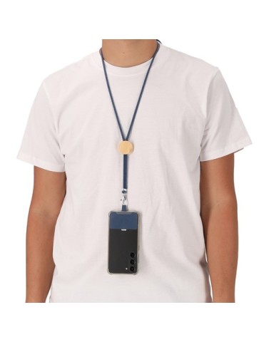 Lanyard Support Thorne Matières : bambou Couleurs : rouge impression haute définition