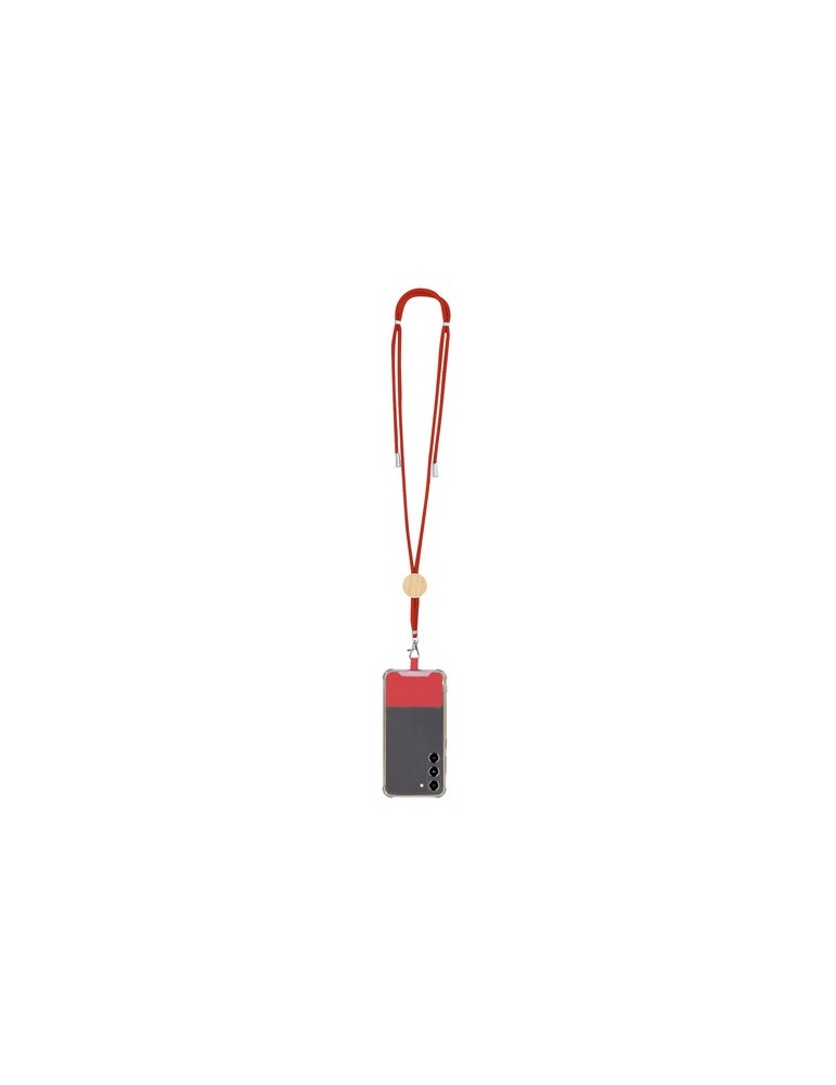 Lanyard Support Thorne Matières : bambou Couleurs : bleu impression logo haute qualité