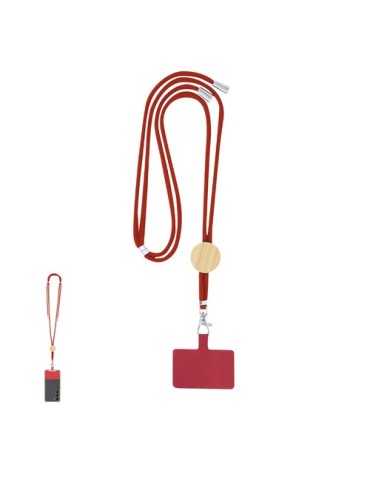 Lanyard Support Thorne Matières : bambou Couleurs : blanc goodies publicitaire événementiel