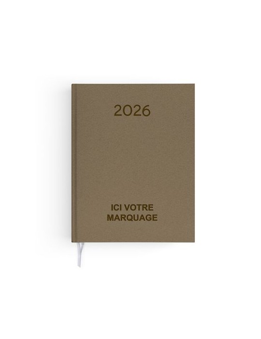 AGENDA EMBOITE NATUREL 2026 - MINI 90 x 165 mm - COUVERTURE BLEUE NUIT - SANS MARQUAGE