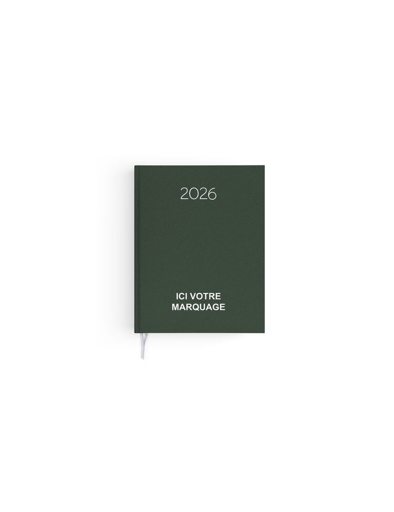 AGENDA EMBOITE NATUREL 2026 - MINI 90 x 165 mm - COUVERTURE BLEUE NUIT - SANS MARQUAGE