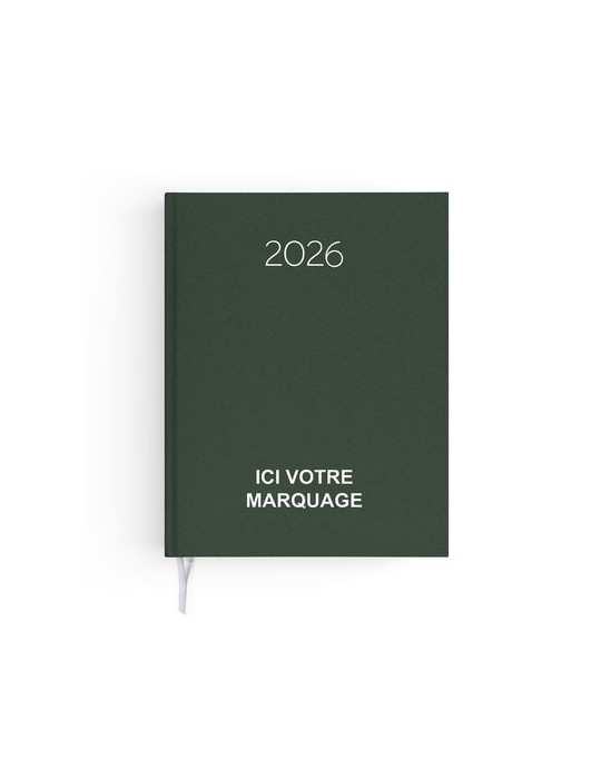 AGENDA EMBOITE NATUREL 2026 - MINI 90 x 165 mm - COUVERTURE BLEUE NUIT - SANS MARQUAGE