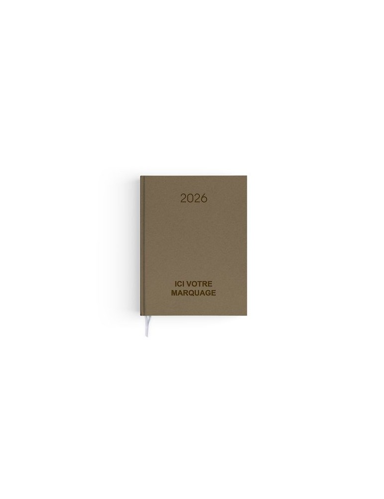 AGENDA EMBOITE NATUREL 2026 - MINI 90 x 165 mm - COUVERTURE BLEUE NUIT - SANS MARQUAGE