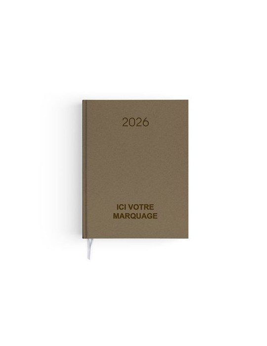 AGENDA EMBOITE NATUREL 2026 - MINI 90 x 165 mm - COUVERTURE BLEUE NUIT - SANS MARQUAGE