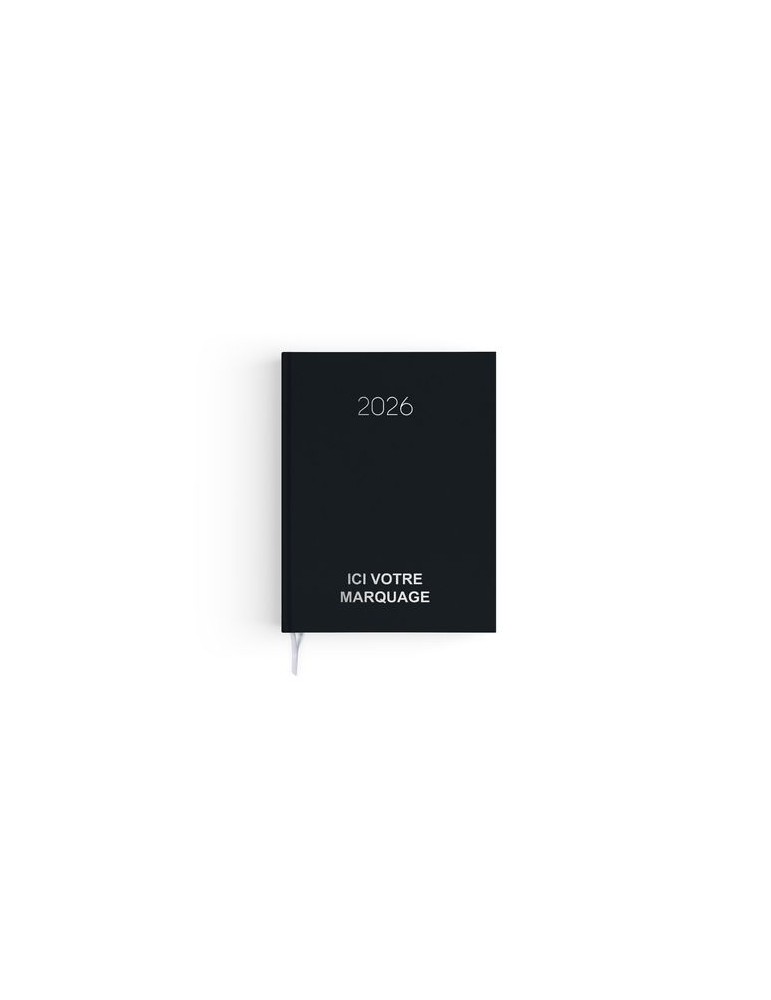 AGENDA EMBOITE NATUREL 2026 - MINI 90 x 165 mm - COUVERTURE BLEUE NUIT - SANS MARQUAGE