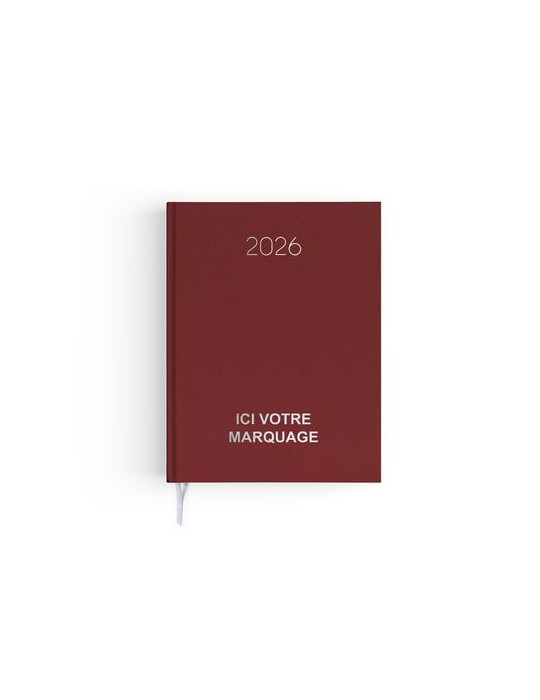 AGENDA EMBOITE NATUREL 2026 - MINI 90 x 165 mm - COUVERTURE BLEUE NUIT - SANS MARQUAGE