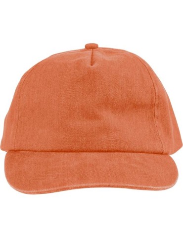 Casquette en coton 240 g/m2 Liora Matières : coton Couleurs : orange impression haute définition