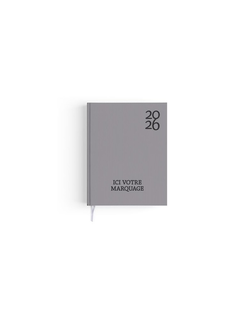 AGENDA EMBOITE HARMONIE 2026 - MINI 90 x 165 mm - COUVERTURE KAKI AVEC PELLICULAGE SOFT TOUCH - SANS MARQUAGE