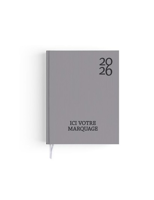 AGENDA EMBOITE HARMONIE 2026 - MINI 90 x 165 mm - COUVERTURE KAKI AVEC PELLICULAGE SOFT TOUCH - SANS MARQUAGE