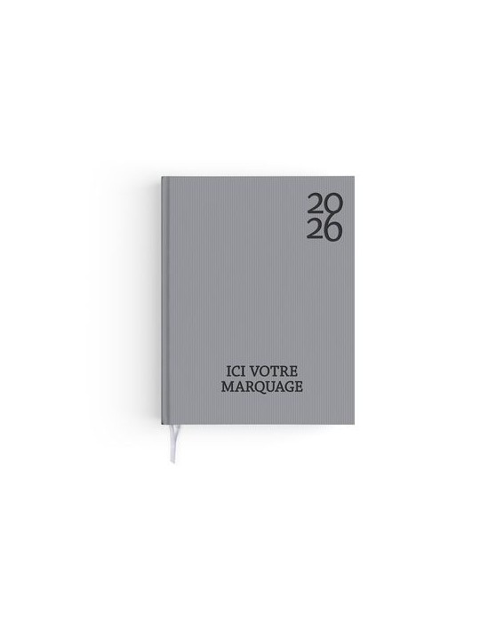 AGENDA EMBOITE HARMONIE 2026 - MINI 90 x 165 mm - COUVERTURE KAKI AVEC PELLICULAGE SOFT TOUCH - SANS MARQUAGE