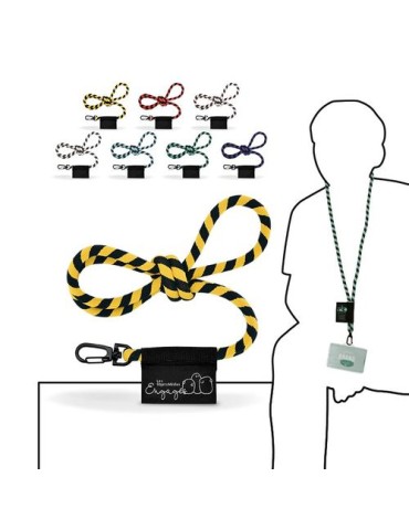 CORDON TOUR DE COU / LANAYRD TUBULAIRE TISSEE 2 COULEURS