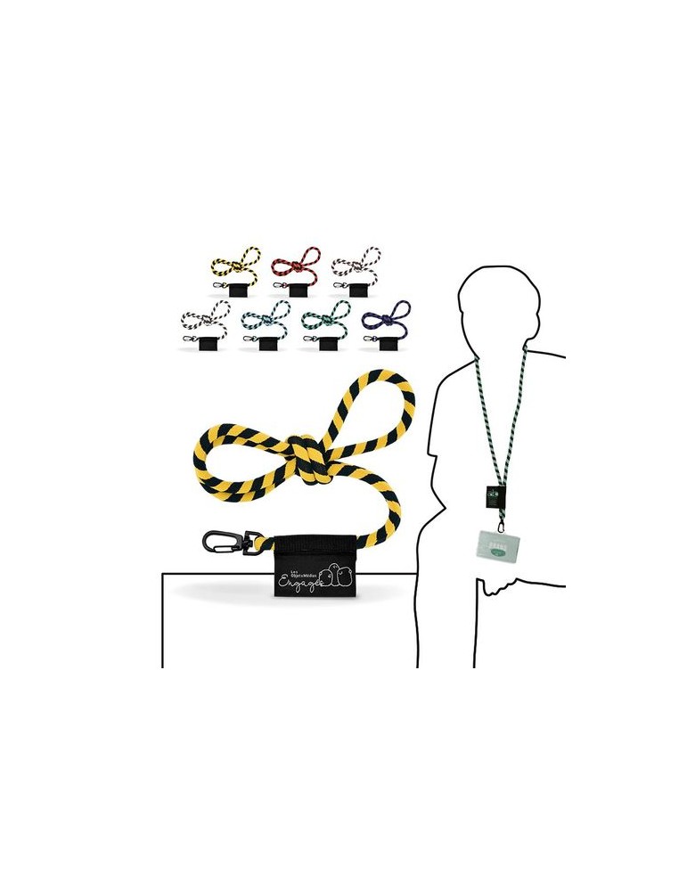 CORDON TOUR DE COU / LANAYRD TUBULAIRE TISSEE 2 COULEURS