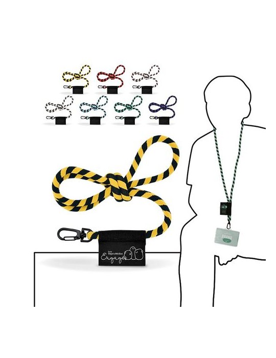 CORDON TOUR DE COU / LANAYRD TUBULAIRE TISSEE 2 COULEURS