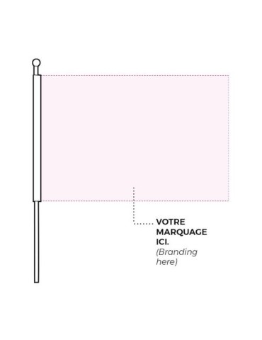 MINI DRAPEAU DE SUPPORTER Matières : polyester impression haute définition