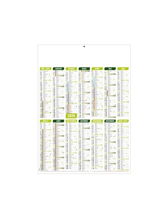 MARIANNE VERT 2026 - MIDI 335 x 430 mm - CC REMBORDE - VERSO FRANCE ROUTIERE - SANS MARQUAGE - IDENTIQUE RECTO VERSO