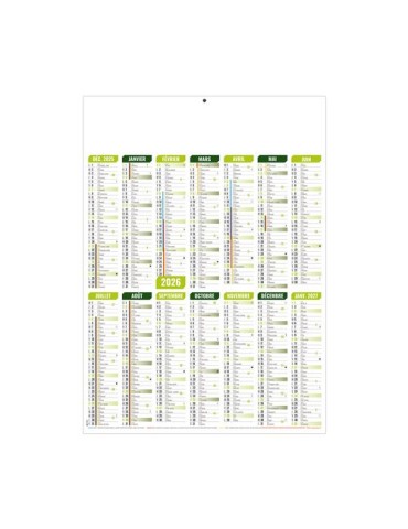 MARIANNE VERT 2026 - MIDI 335 x 430 mm - CC REMBORDE - VERSO FRANCE ROUTIERE - SANS MARQUAGE - IDENTIQUE RECTO VERSO 2