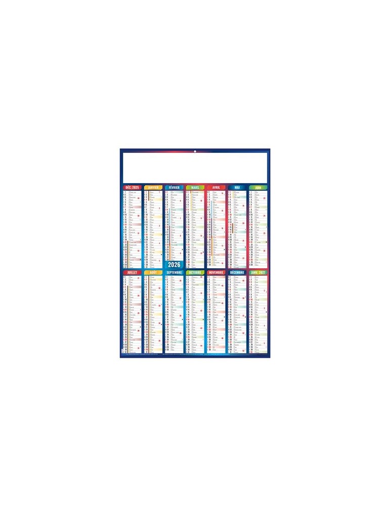 MARIANNE COULEURS 2026 - MIDI 335 x 430 mm - CC REMBORDE - VERSO EUROPE - SANS MARQUAGE - IDENTIQUE RECTO VERSO