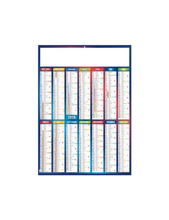 MARIANNE COULEURS 2026 - MIDI 335 x 430 mm - CC REMBORDE - VERSO EUROPE - SANS MARQUAGE - IDENTIQUE RECTO VERSO