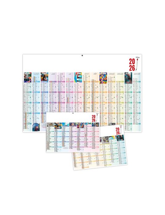 PICTURES 2026 - MAXI 650 x 405 mm - LEGER 400G - DOS FRANCE REGIONS - SANS MARQUAGE - 1 TROU EN TETE