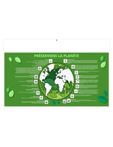 PICTURES 2026 - MAXI 650 x 405 mm - LEGER 400G - DOS FRANCE REGIONS - SANS MARQUAGE - 1 TROU EN TETE objet promo petit budget
