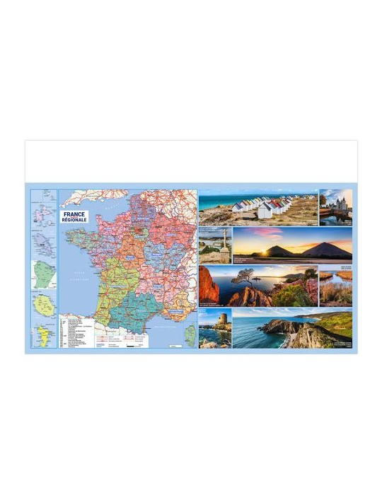 PICTURES 2026 - MAXI 650 x 405 mm - LEGER 400G - DOS FRANCE REGIONS - SANS MARQUAGE - 1 TROU EN TETE