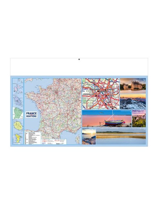 PICTURES 2026 - MAXI 650 x 405 mm - LEGER 400G - DOS FRANCE REGIONS - SANS MARQUAGE - 1 TROU EN TETE