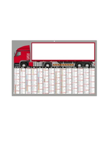 CAMION 2026 - MAXI 650 x 405 mm - LEGER 400G - DOS ECOGESTES - SANS MARQUAGE - 1 TROU EN TETE 2