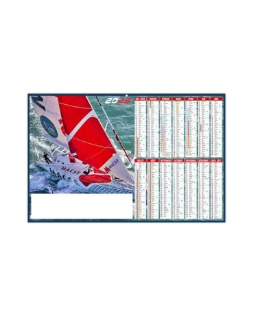 COURSE AU LARGE 2026 - MAXI 650 x 405 mm - LEGER 400G - DOS CUISINE - SANS MARQUAGE - 1 TROU EN TETE