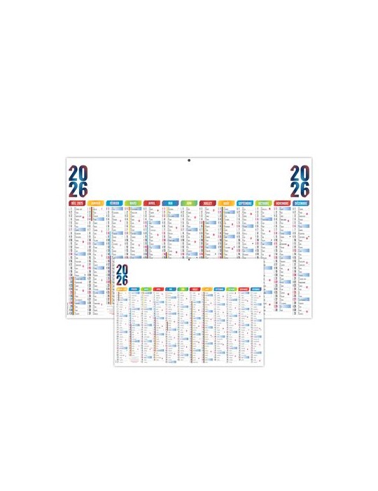 MAXIMILIEN 2026 - MAXI 650 x 405 mm - LEGER 400G - DOS FRANCE REGIONS - SANS MARQUAGE - 1 TROU EN TETE