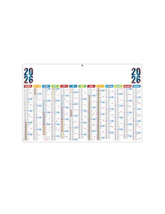 MAXIMILIEN 2026 - MAXI 650 x 405 mm - LEGER 400G - DOS FRANCE REGIONS - SANS MARQUAGE - 1 TROU EN TETE