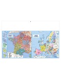 PASTEL 2026 - MAXI 650 x 405 mm - LEGER 400G - DOS VIERGE - SANS MARQUAGE - 1 TROU EN TETE goodies publicitaire durable