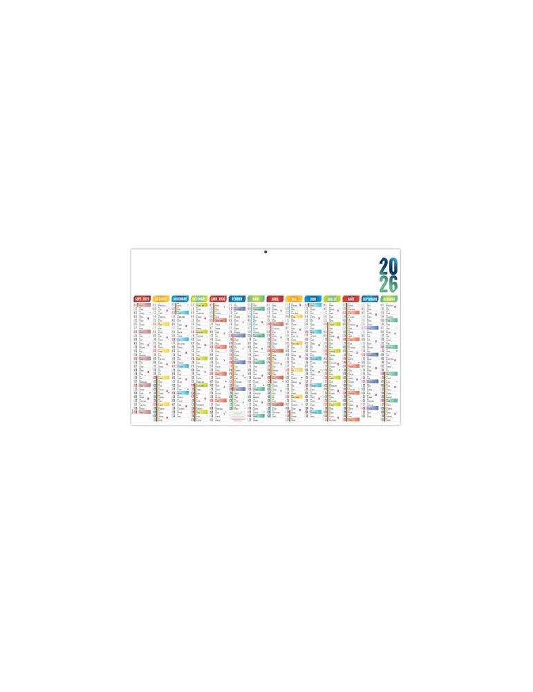 SCO-CASIMIR 2026 - MAXI 650 x 405 mm - LEGER 400G - DOS URGENCE - SANS MARQUAGE - 1 TROU EN TETE