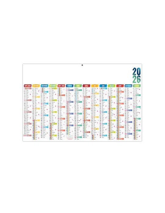 SCO-CASIMIR 2026 - MAXI 650 x 405 mm - LEGER 400G - DOS URGENCE - SANS MARQUAGE - 1 TROU EN TETE