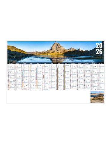 LIBRE CHOIX AQUITAIN 2026 - MAXI 650 x 405 mm - LEGER 400G - DOS CUISINE - SANS MARQUAGE - 1 TROU EN TETE 2