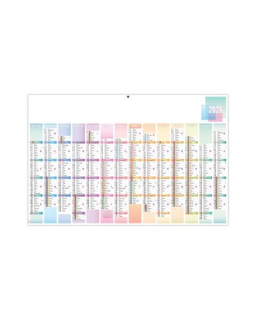 SCO-PASTEL 2026 - MAXI 650 x 405 mm - LEGER 400G - DOS CUISINE - SANS MARQUAGE - 1 TROU EN TETE 2