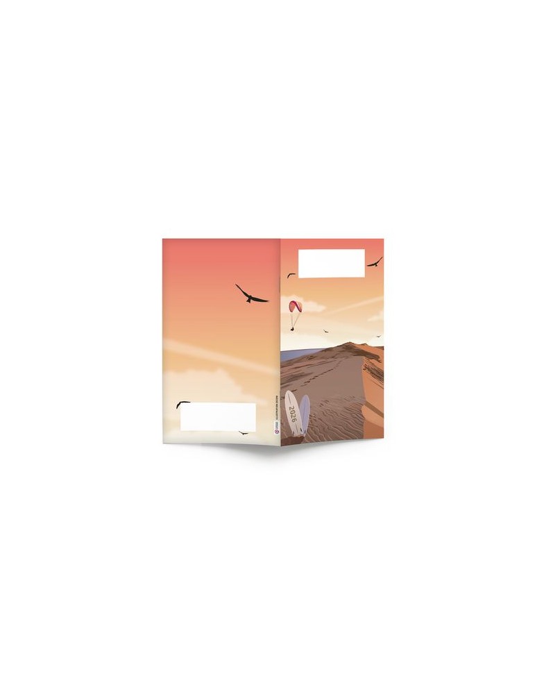 AGENDA ECO POCHE 2026 - THEME VINTAGE-2 - 95 x 165 mm - QUINZAINIER 64 PAGES - COUVERTURE 380g QUADRI PAGES 1 ET 4 - PELLICULAGE