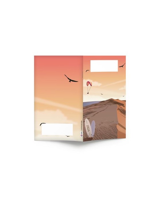 AGENDA ECO POCHE 2026 - THEME VINTAGE-2 - 95 x 165 mm - QUINZAINIER 64 PAGES - COUVERTURE 380g QUADRI PAGES 1 ET 4 - PELLICULAGE