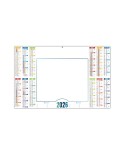 L'EFFAÇABLE 2026 - MAXI 650 x 405 mm - LEGER 400G - DOS BLANC - SANS MARQUAGE - 1 TROU EN TETE