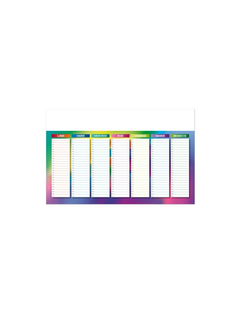 L'EFFAÇABLE 2026 - MAXI 650 x 405 mm - LEGER 400G - DOS BLANC - SANS MARQUAGE - 1 TROU EN TETE