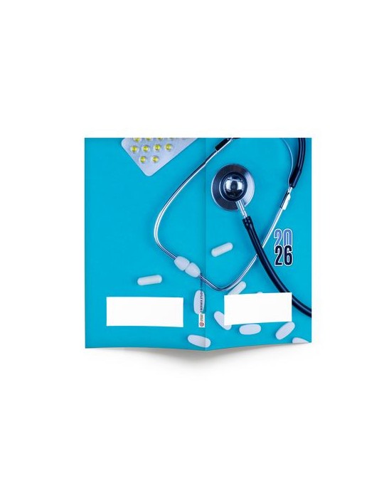 AGENDA ECO POCHE 2026 - THEME PHARMA-1 - 95 x 165 mm - QUINZAINIER 64 PAGES - COUVERTURE 380g QUADRI PAGES 1 ET 4 - PELLICULAGE 