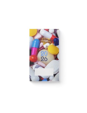 AGENDA ECO POCHE 2026 - THEME PHARMA-1 - 95 x 165 mm - QUINZAINIER 64 PAGES - COUVERTURE 380g QUADRI PAGES 1 ET 4 - PELLICULAGE  2