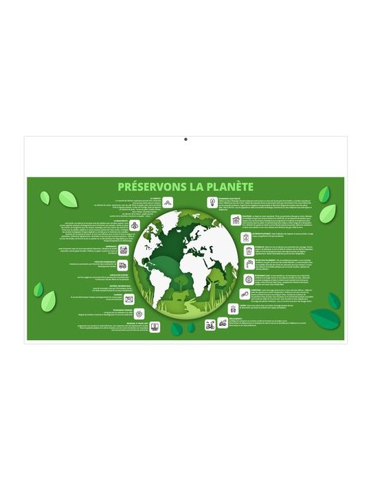 PARADIS TERRESTRES 2026 - MAXI 650 x 405 mm - LEGER 400G - DOS ECOGESTES - SANS MARQUAGE - 1 TROU EN TETE