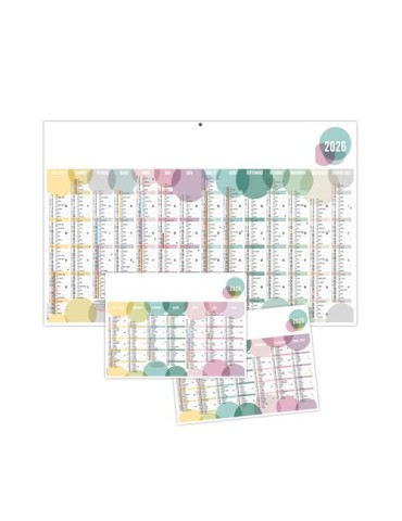 BULLES 2026 - MAXI 650 x 405 mm - LEGER 400G - DOS FRANCE ROUTIERE - SANS MARQUAGE - 1 TROU EN TETE